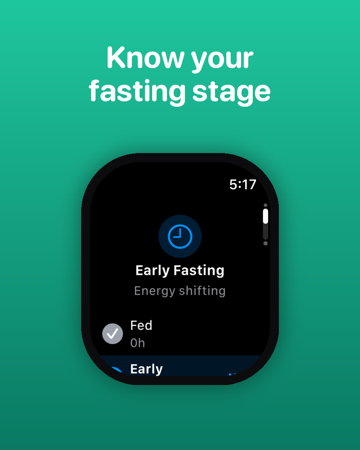 Current fasting stage on Apple Watch